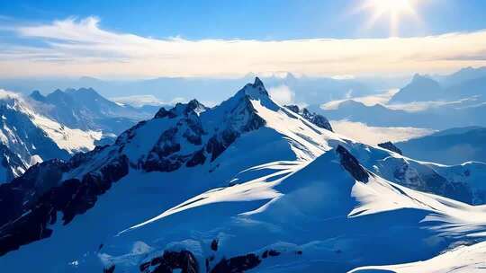 雪山自然风光全景