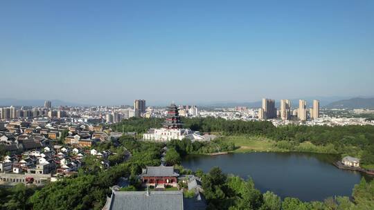 城市上空航拍