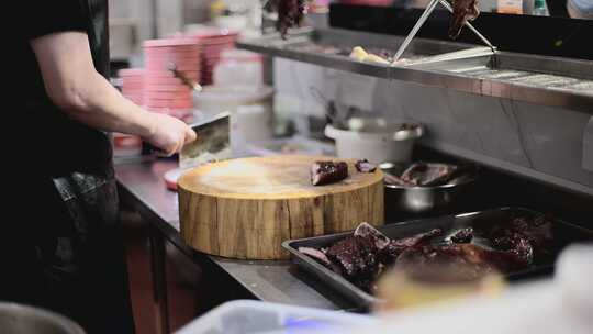 成都烧腊餐厅场景实拍素材