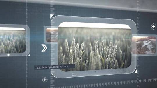未来科技感照片展示标题字幕条介绍AE模板