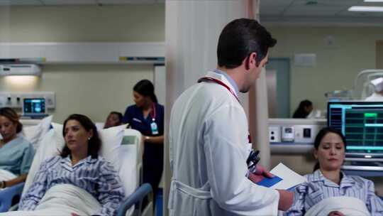 医院医生团队开会护士患者病人ai素材原创