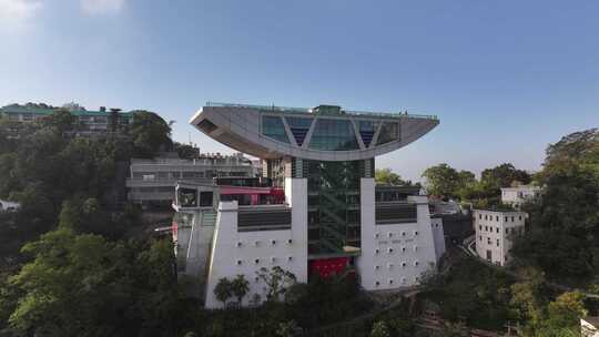 香港太平山顶建筑航拍视频素材模板下载