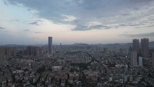 广东中山市 城市大景航拍