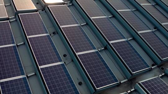 新能源航拍太阳能板太阳能
