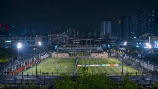 西村_足球场_夜景固定延时