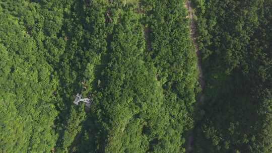 河南焦作云台红石峡瀑布茱萸峰山峰景区航拍