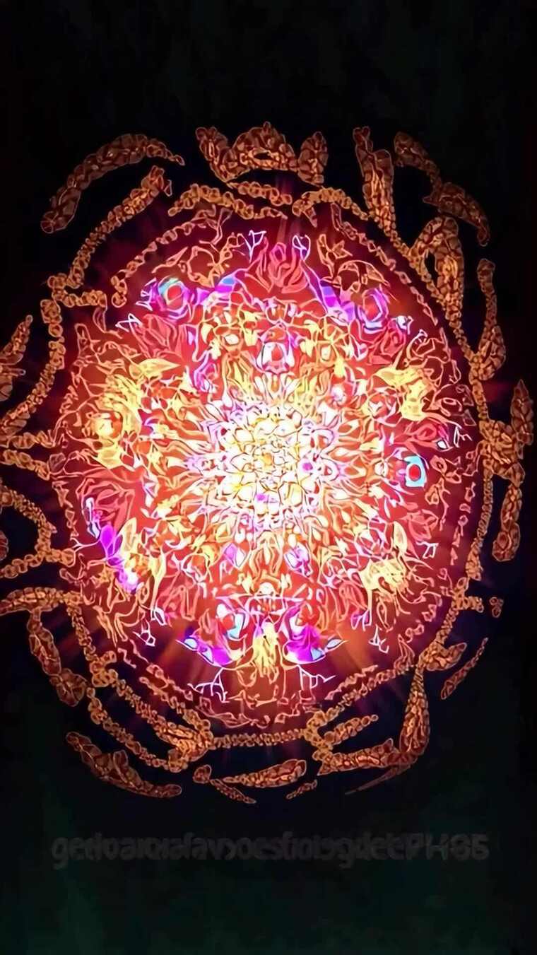 绚丽几何光影圆形图案素材