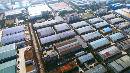 4k工业园工厂厂房航拍