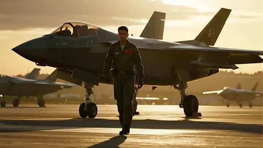 战斗机飞行员空军航展视频