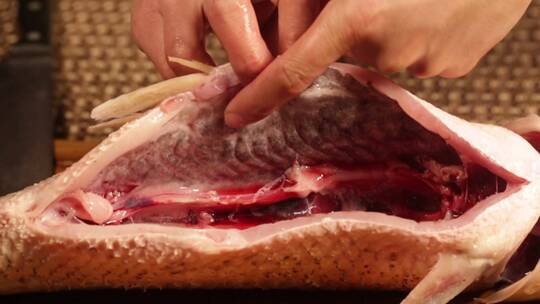 【镜头合集】清洗鱼肉处理鱼肉视频素材模板下载