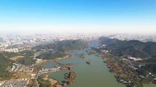 杭州湘湖风景航拍