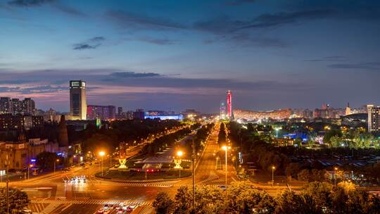 北京鸟巢场馆夜景