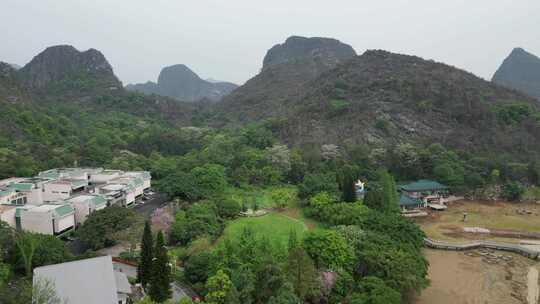 广西桂林西山4A景区航拍