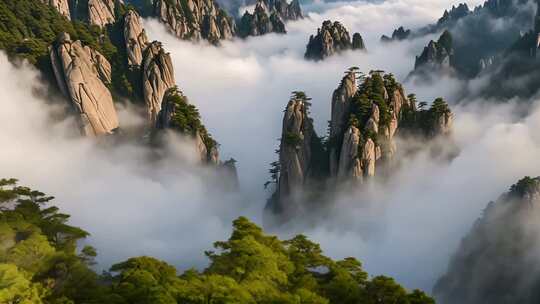 黄山云海壮美全景