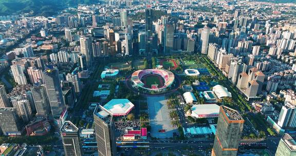 广州天河体育中心天河商圈及周边交通建筑