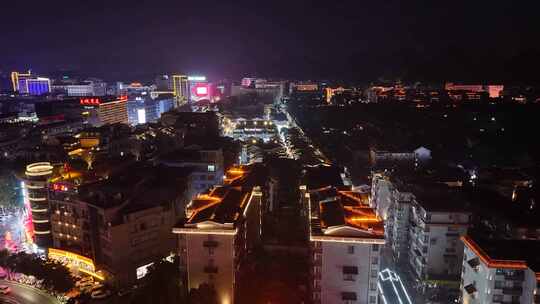 广西桂林夜景桂林逍遥楼夜景航拍