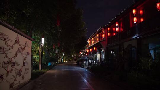 杭州城北大兜路历史街区夜景