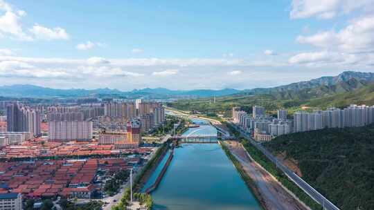 承德丰宁潮河 河道绿化 丰宁风景