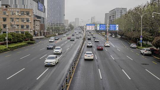 车流延时夜景道路车流延时