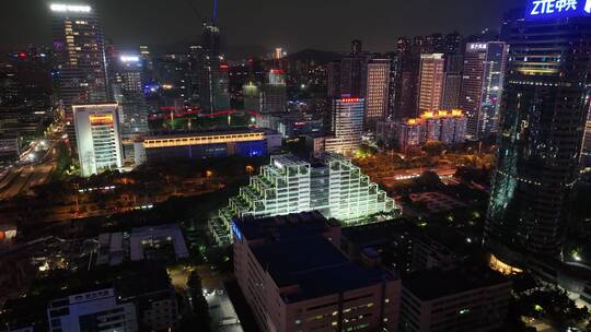 深圳 深圳夜景 夜景 航拍 科技园