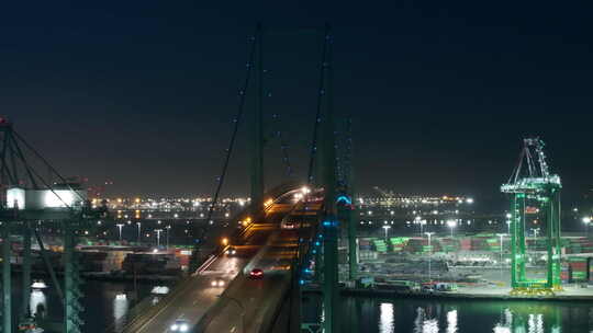 圣佩德罗市海港上的吊桥洛杉矶港