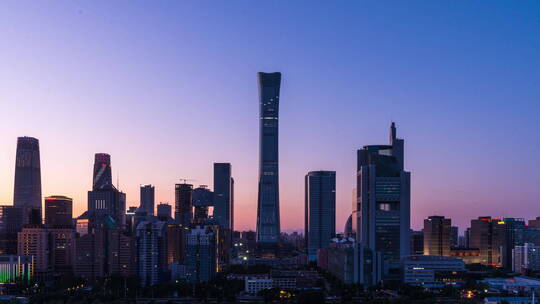 北京 CBD 日落延时 3-A7RM3 Sunset视频素材模板下载