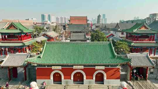 天津大悲禅院大悲禅寺寺庙烧香拜佛祈祷视频素材模板下载