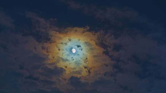 月亮云彩延时素材