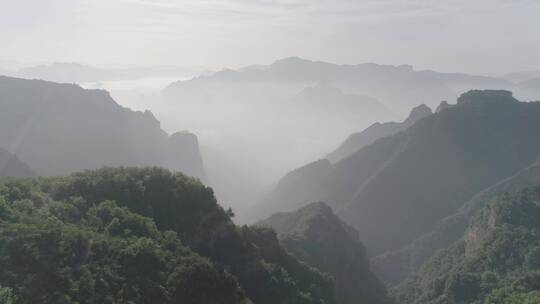 航拍山西旅游胜地太行山脉60帧原素材