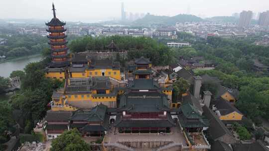 江苏镇江金山寺5A景区航拍