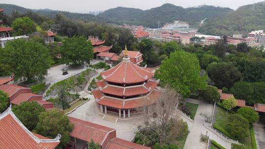 航拍福建泉州少林寺古建筑