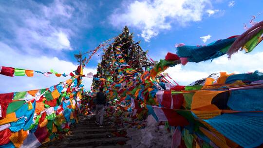 4K折多山经幡实拍2