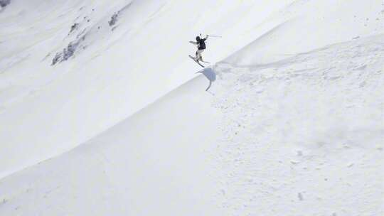 4kfpv航拍雪山滑雪速降视频素材模板下载