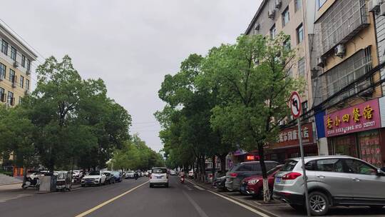 城市道路马路街头景象实拍