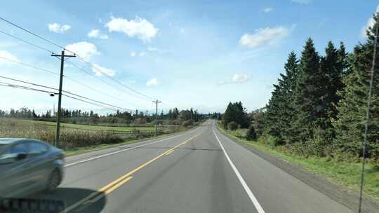 秋天加拿大公路风景