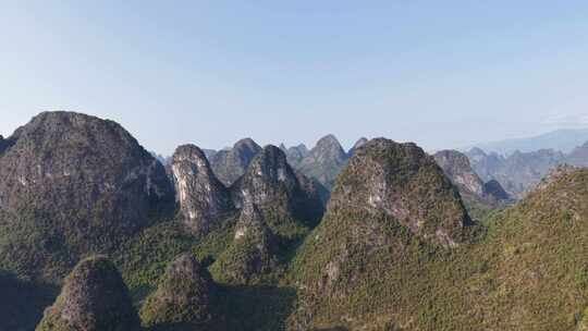 广西桂林喀斯特地貌桂林山水航拍