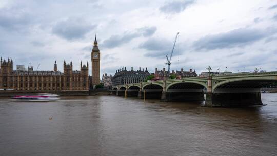 英国伦敦城市延时摄影视频素材模板下载