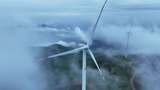 风力发电 绿色能源 云雾云海航拍高清在线视频素材下载