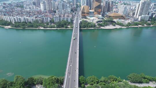 柳州柳江大桥城市建筑风光航拍