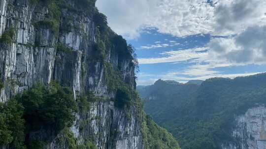 Z 延时 山脉 山峰 白云 蓝天