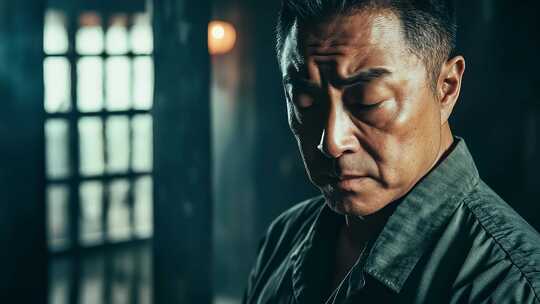 一位成熟男人正深度陷入认真思索之中