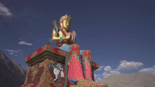 西藏佛教弥勒佛像视频素材模板下载