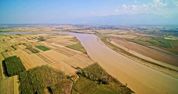 陕西关中平原渭河沿岸