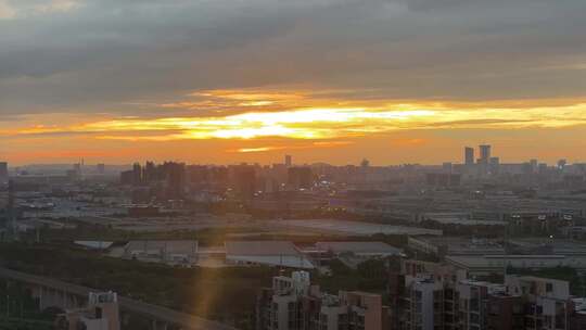 合肥夕阳城市风景