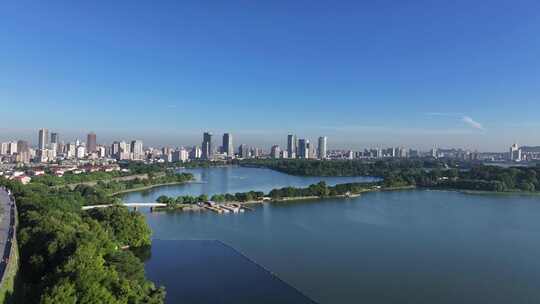 南京玄武湖南京城市大景航拍