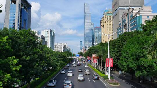 广西南宁民族大道交通繁忙下班高峰拥堵延时