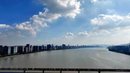 航拍杭州西兴大桥