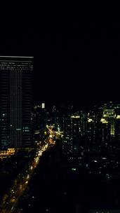 城市航拍福建厦门城市夜景