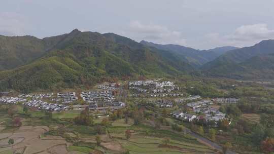 安徽卢村皖南秋色徽派建筑村落悦榕轩酒店