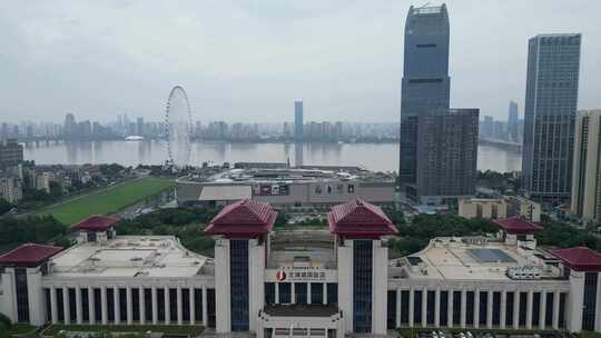 航拍江西南昌江西省展演中心
